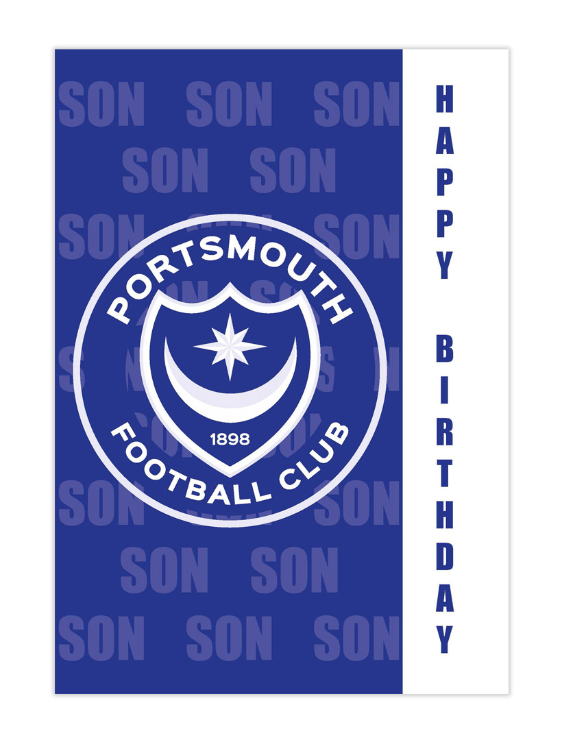Portsmouth FC Online Store SON BIRTHDAY CARD